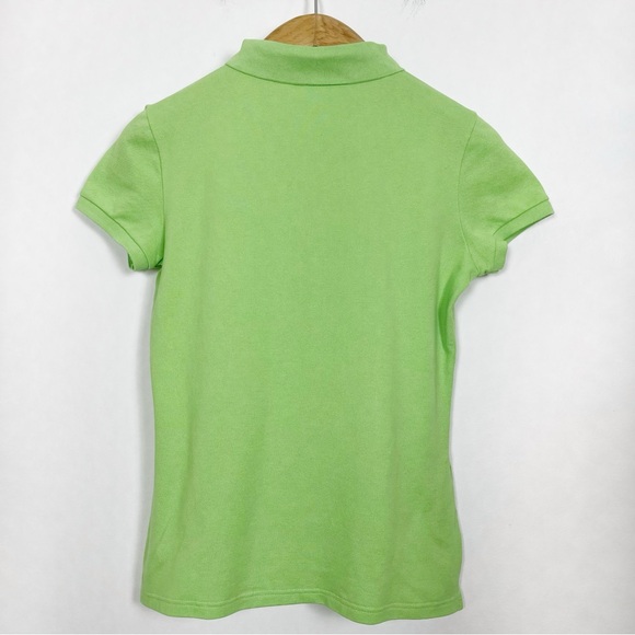 Lacoste Women's Light Green Button Down Short Sleeve‎ Polo Shirt Size 6 - Picture 5 of 10